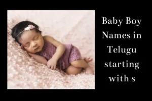 Baby Boy Names in Telugu Starting with S
